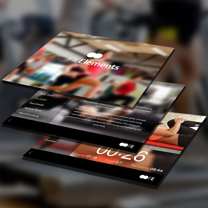 Fit Elements app screens