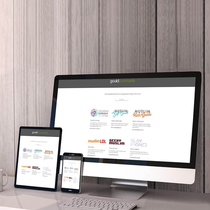 Gould Community website on desktop, tablet and phone